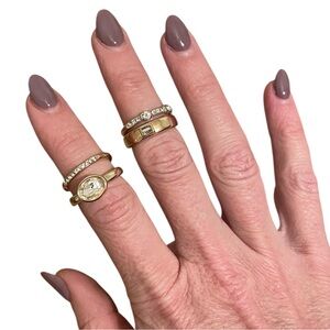 Gold Rings - Set of Four - Size 6